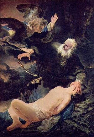 Abraham offer sy seun Isak.